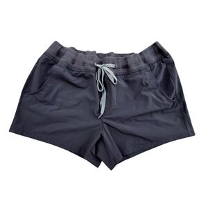 Eddie Bauer Womens Black‎ Active Hiking Drawstring Shorts T4372 Size L